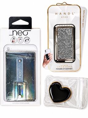 NEW - Bundle: Neo Universal Phone Wallet & Handl Stick Luxe Grip & Heart Stand